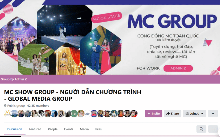 Group Tuyển Dụng MC Chuyên Nghiệp, Chất Lượng